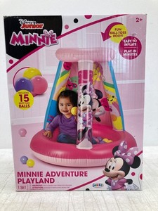 Disney Junior Minnie Adventure Playland With 15 Soft Flex Balls & Ball-Toss Roof