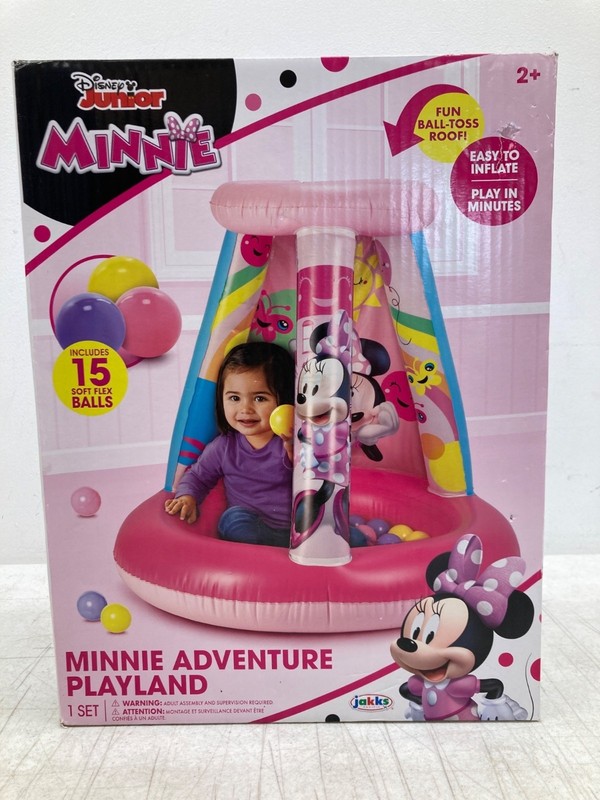 Disney Junior Minnie Adventure Playland With 15 Soft Flex Balls & Ball-Toss Roof