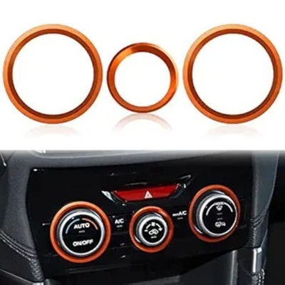 AC Climate Control Knob Outer Ring Covers for Accessories-Sun Orange