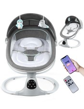 Electric Baby Swing for Infants to Toddler, 0-9 Months Portable Swing Rocker ...