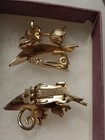 Vintage  live "Lily of the Valley" goldtoned clip earrings set, excellent cond. — photo 8