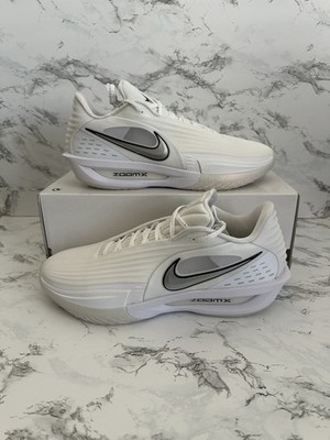 Nike Air Zoom GT Cut 3 Turbo White Metallic Silver Athletic Shoes HV9918 Size 11