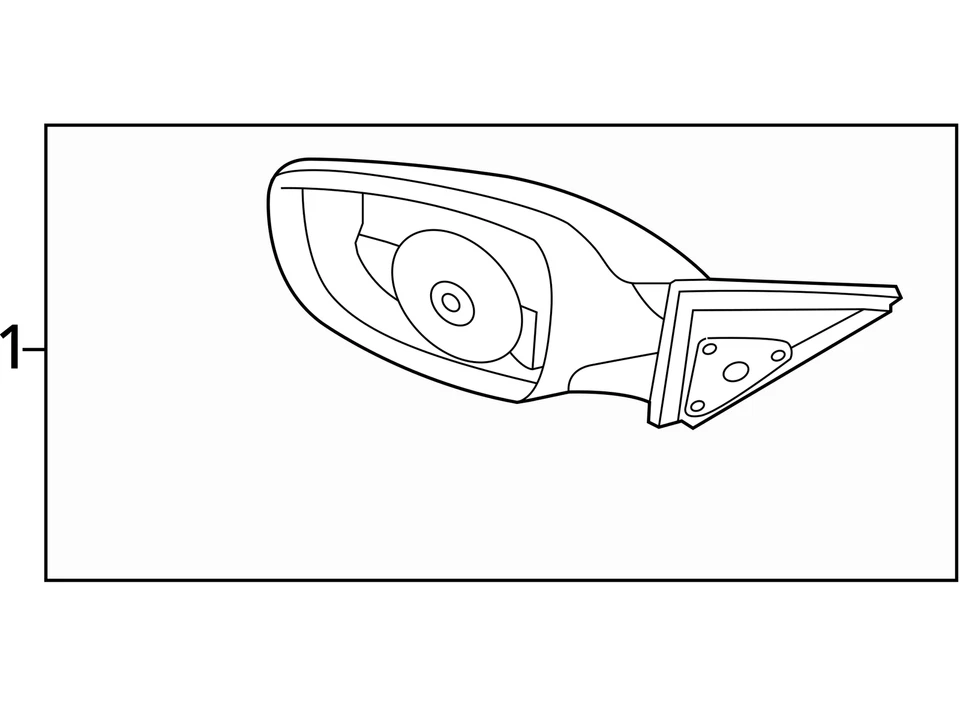 Espejo retrovisor eléctrico blanco PIQTA Hyundai Veloster 2014-2017 con visión lateral izquierda para conductor Foto 4 de 4