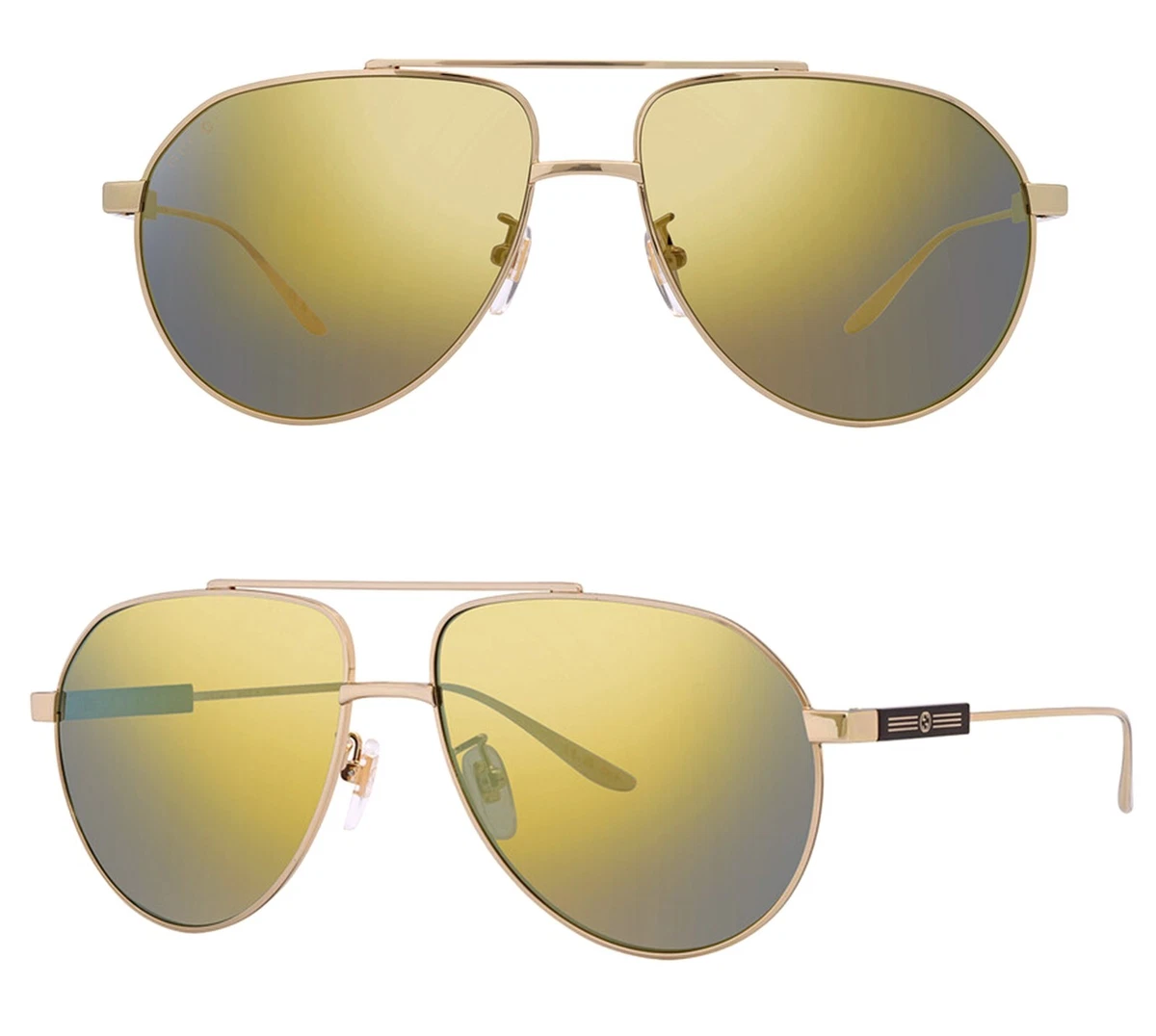 Gucci Aviator Gold Sunglasses for Men for sale | eBay