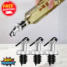 3x Olive Oil Pourers Sprayer Vinegar Bottle Spout Flip Top Stopper Kitchen Tools