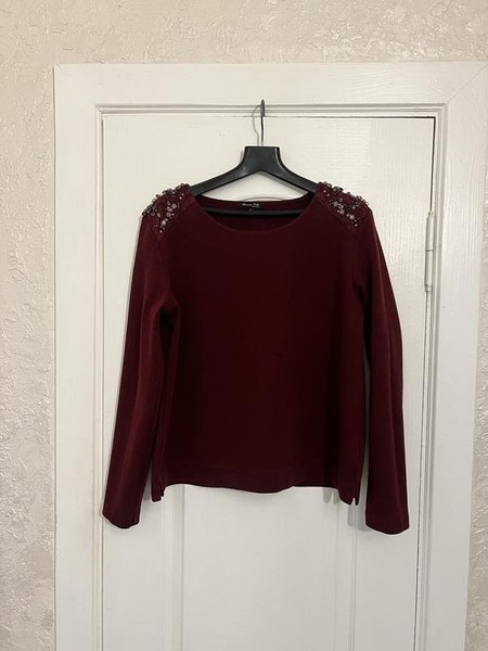 Men Massimo Dutti Sweater Burgundy 36 / S / 44
