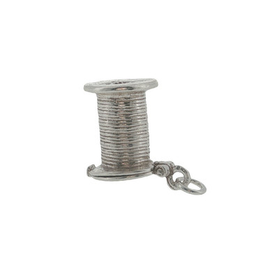 NUVO Vintage Sterlingsilber Fadenspule Charm