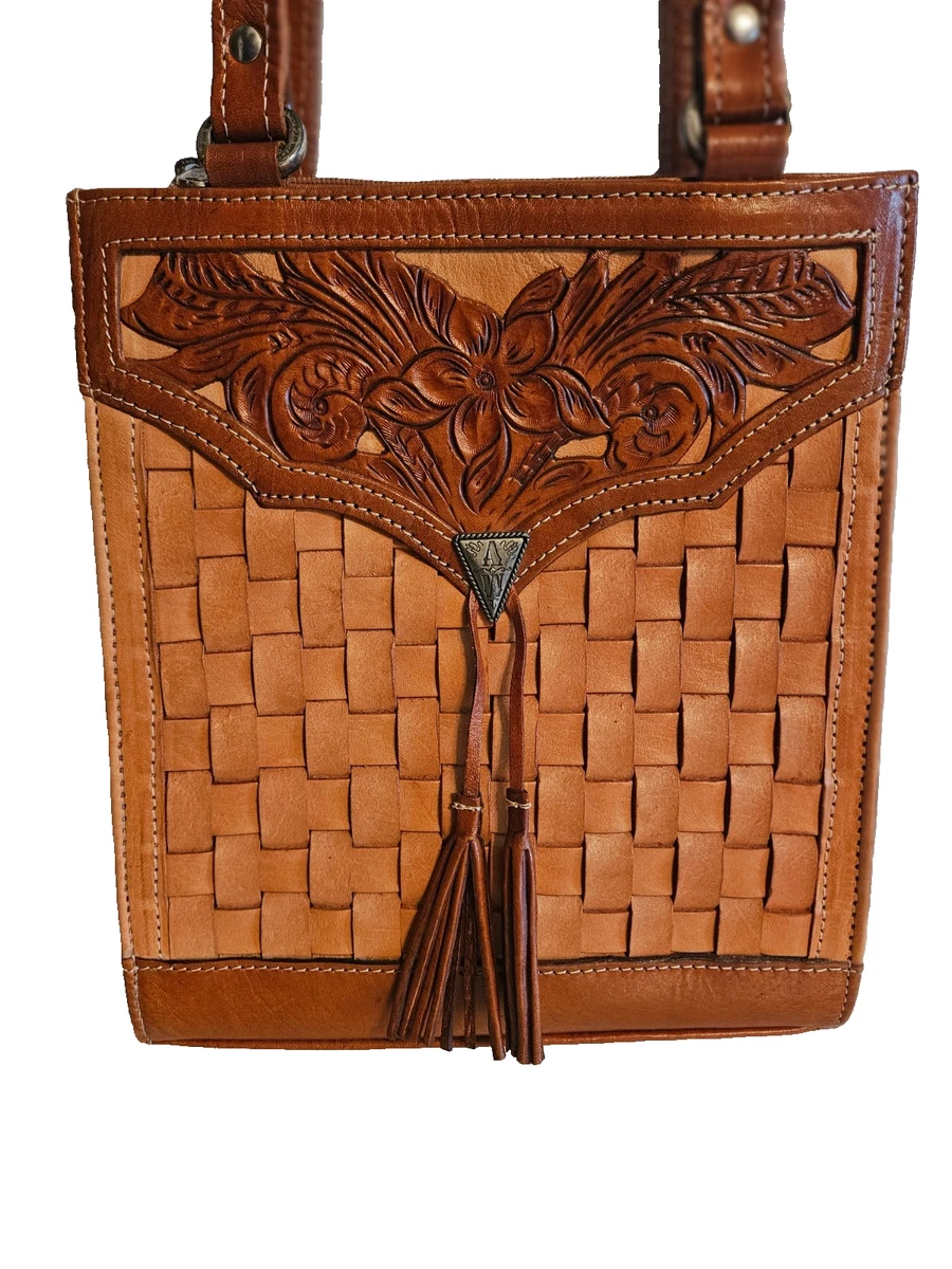 American West ヴィンテージ 本革 バッグ VTG MR Canoa American West 