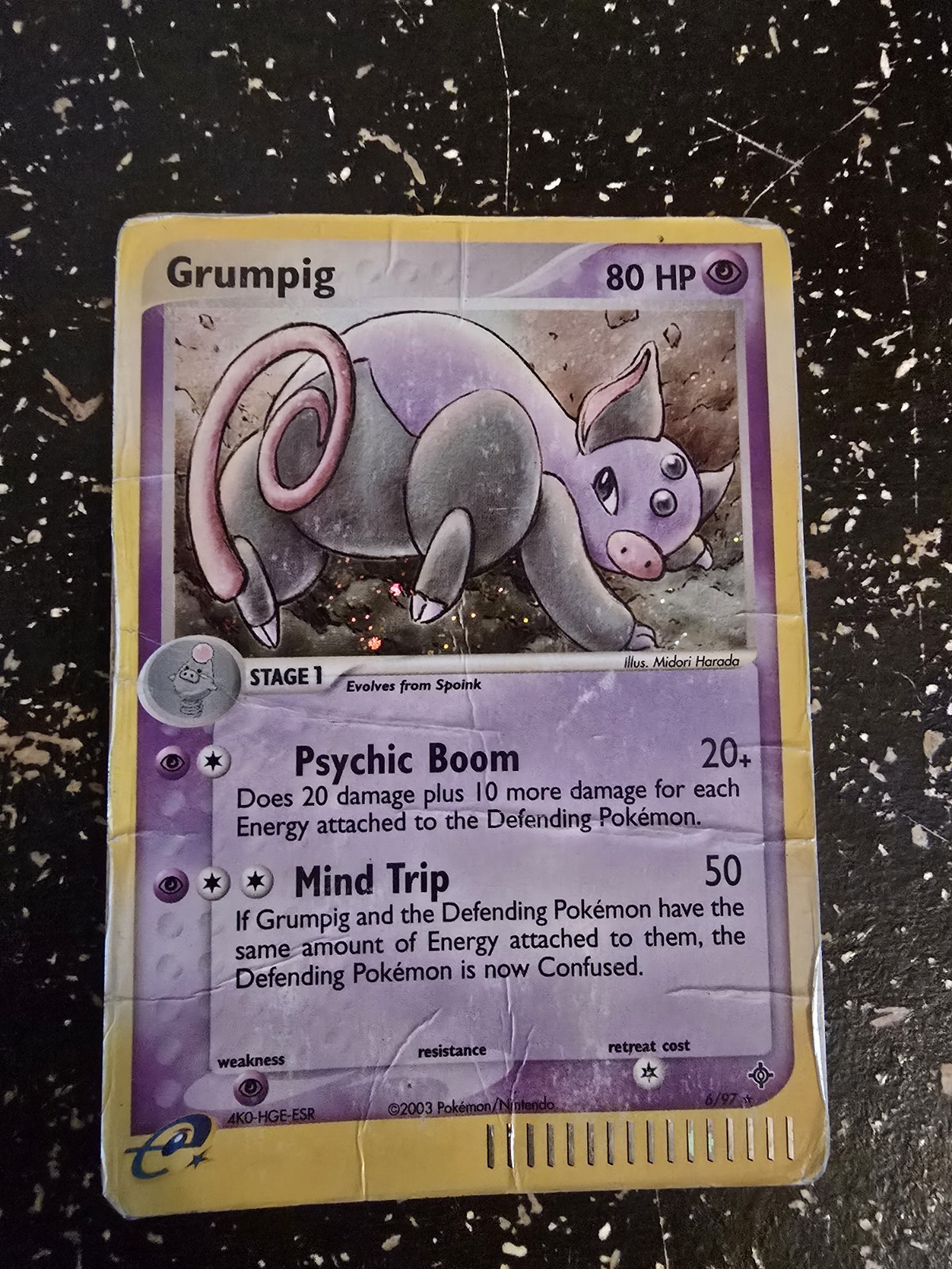 Pokemon Card Holo Rare Grumpig 6/97