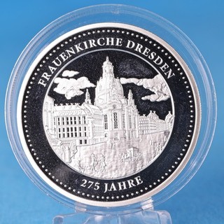 Degussa Thaler Silbermedaille 2018 Frauenkirche Dresden 1 OZ Silber 999 Proof