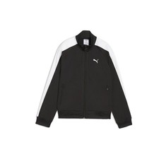 PUMA T7 Always On Full Zip Track Jacket Youth Girls Black Casual Athletic Outerw