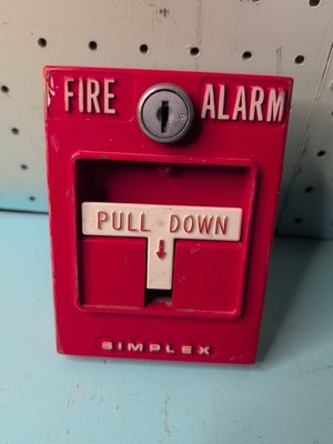 Simplex 4251-20 Conventional Fire Alarm Pull Station - No Key - Used - #9