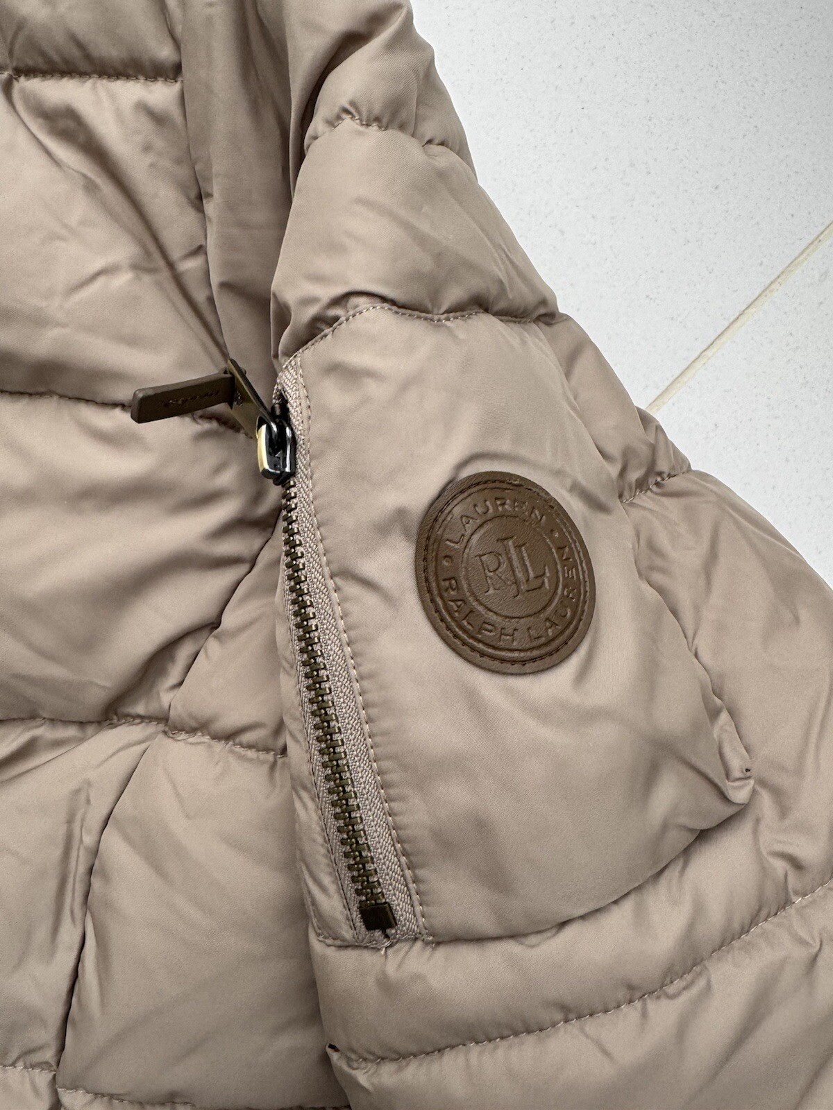 NEW LAUREN RALPH LAUREN FAUX-FUR-TRIM HOODED DOWN TRUFFLE JACKET COAT RRP£279, L image 6