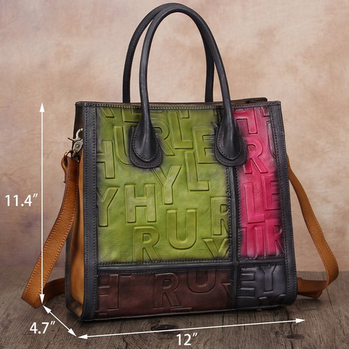 Genuine Leather Purse and Handbag for Women Crossbody Shoulder Bag Tote Bag - Picture 3 of 13
