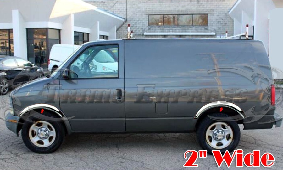 for:1995-2005 Chevy Astro Van/GMC Safari Stainless Fender Trim