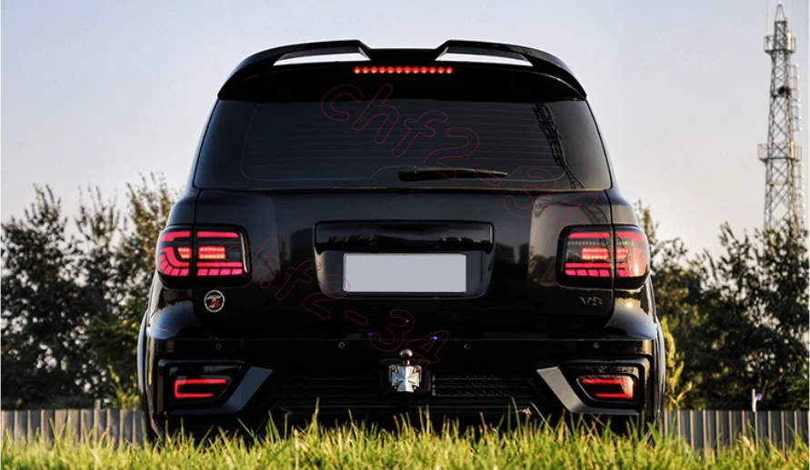 Alerón de techo trasero negro brillante para Infiniti QX56 QX80 2010-23 Foto 3 de 4