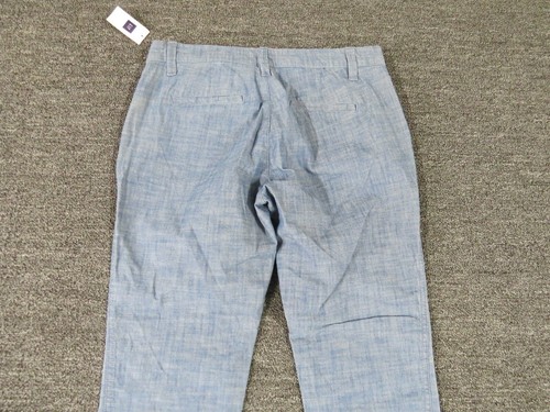 Gap Slacks Pants Womens 2 Blue Cuffed Flat Front Ankle New - Picture 12 of 13