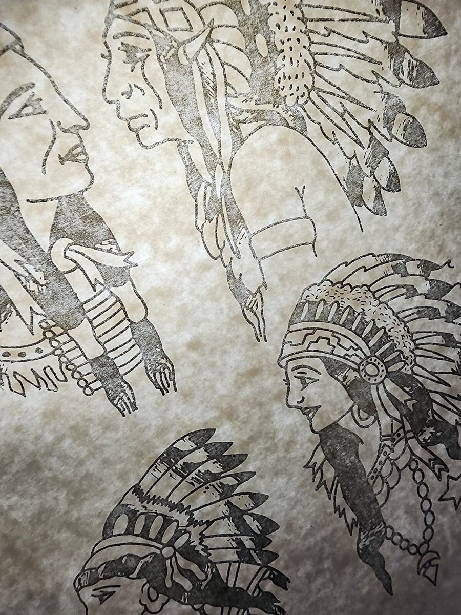 ORIGINAL Vintage Early Spaulding & Rogers Shop Used Tattoo Flash