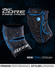 Dye Core Knee Pads Dyecam Black/Cyan Med