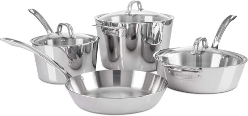 Viking 7-teiliges 3-lagiges Edelstahl-Kochgeschirr-Set - Modell 4513-3s07 Neu - Bild 2 von 12