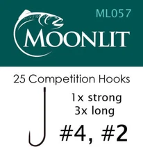 Moonlit Competition Barbless Streamer Hook 1x Strong 3x Long  ML057 50 Hooks