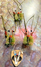 3 V Fly Size 4 Ultimate Alphonse Weed Guard Gumby Sea Grass Crab Saltwater Flies