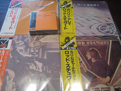 ROD STEWART JAPAN OBI MERCURY YEARS69-74 CD BOX SET +  MINT CONDITION 4 LP SET 