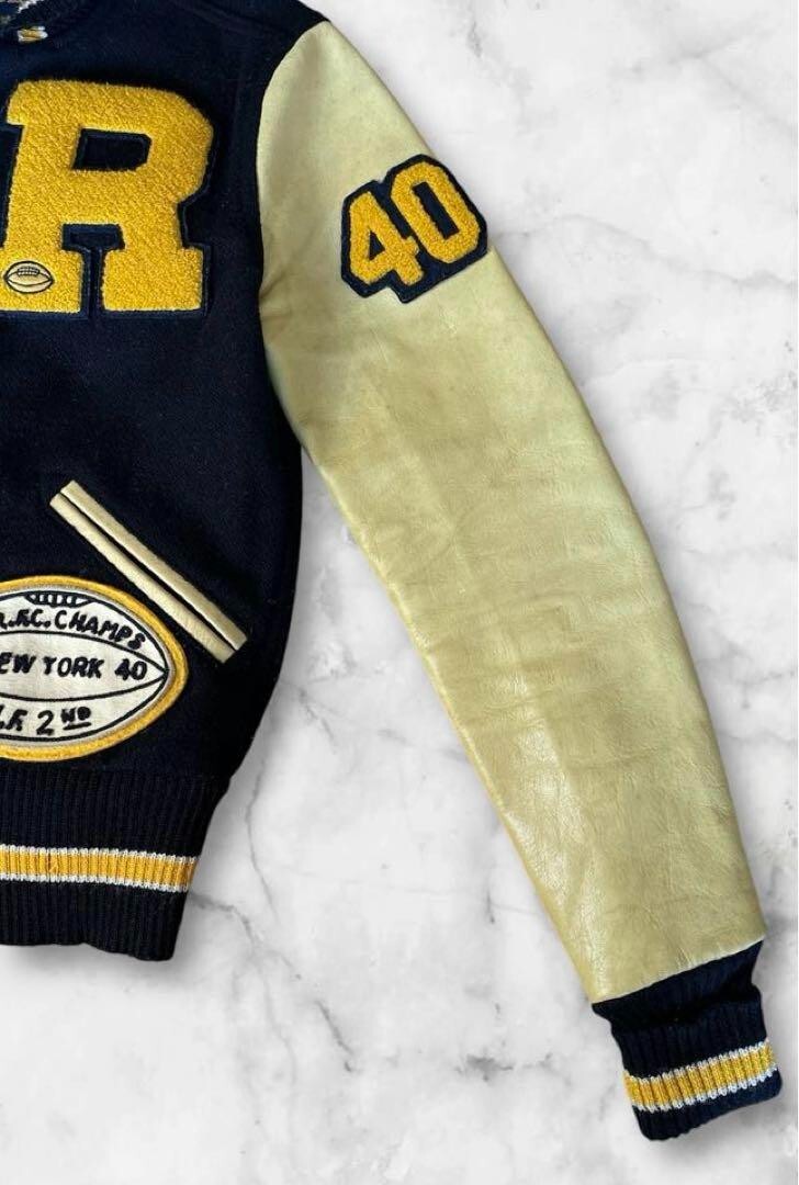 希少❗️ RALPH LAUREN RUGBY Varsity Jacket XL Rugby Ralph Lauren - NYC Champs Varsity Letter Jacket