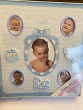 My First Year Baby Photo Album 120 4x6 New Boy Blue