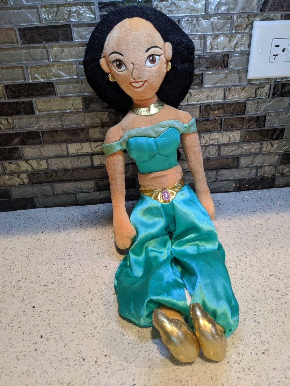 Jasmine Plush Soft Doll Disney Store Princess Aladdin Stuffed Toy eBay