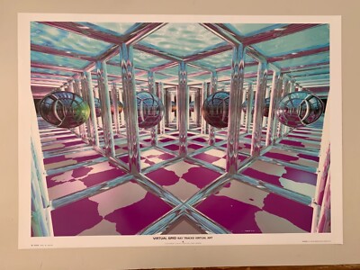 VIRTUAL GRID BY GEORGE THORPE,RARE AUTHENTIC 1994 POSTER
