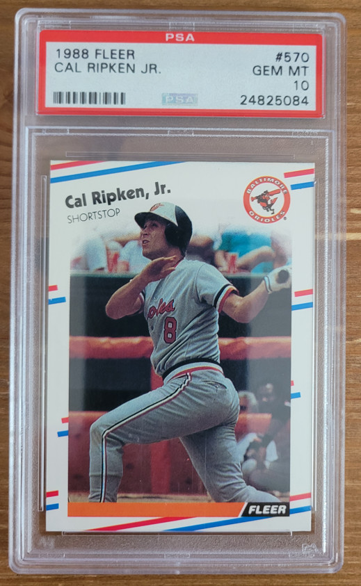 1988 Fleer #570 Cal Ripken Jr. PSA 10 Baltimore Orioles