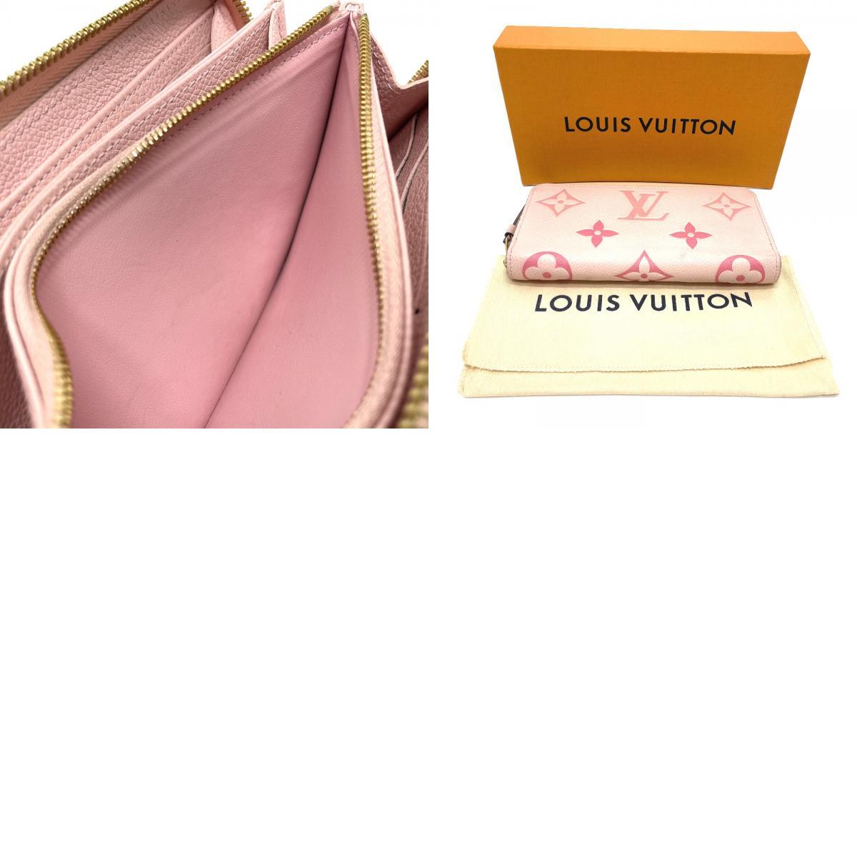 LOUIS VUITTON M80403 Monogram Empreinte By the-Pool Zippy Wallet Pink s l1200