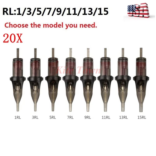 High Quality 20pcs/box Standard Disposable Tattoo Needle Cartridges RL/RS/RM/M1 image 7