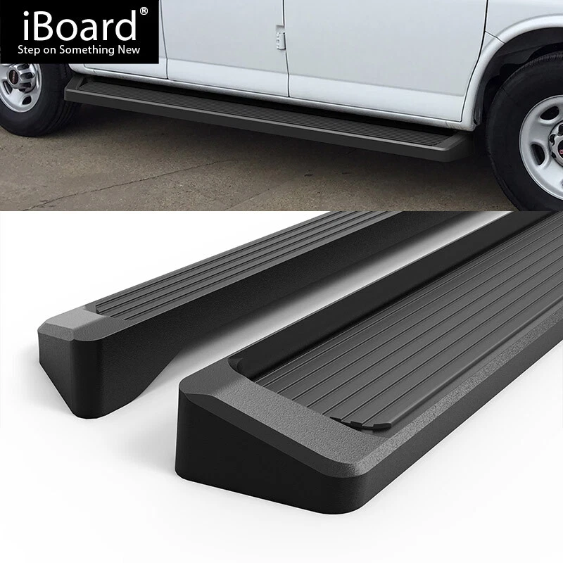 APS Running Board Step 6in Aluminum Black Fit Chevy Express GMC Savana 03-25 - Image 2 of 4