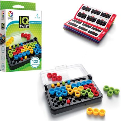 Transparent IQ Twist Puzzle Travel Game 120 Challenges for Kids and Adults