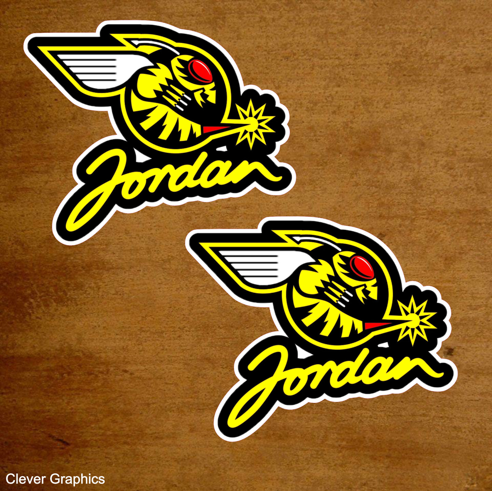 Jordan F1 Buzzin Classic F1 STICKERS x2 with FREE POSTAGE. F1
