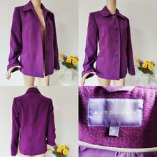 Autonomy Purple Winter Coat Warm & Soft Uk 14 Lined Long Sleeve Pockets Casual