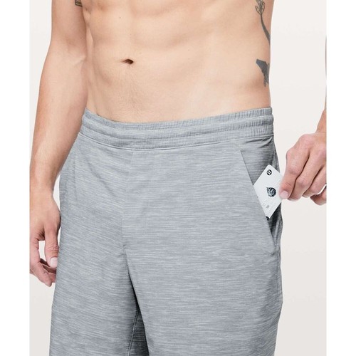 Lululemon Men's Pace Breaker Short *Linerless 9" Gray Heathered Allover 6024 - Picture 9 of 12
