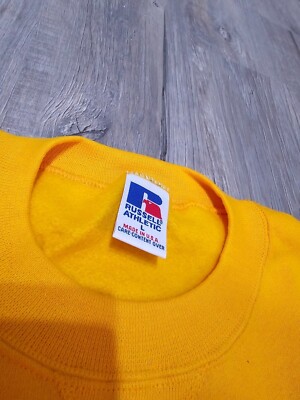 Deadstock NWT Vtg 90s Russell Athletic Gold/Yellow Blank