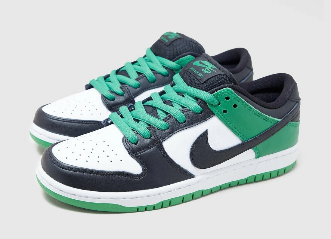 2021 Nike SB Dunk Low Classic Green/Black/White BQ6817-302 Men