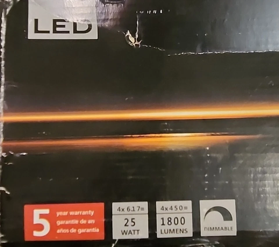 EGLO Temmar 2,5 pies Kit de iluminación LED integrada de níquel cepillado Foto 4 de 4