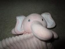 MODERN BABY PINK ELEPHANT PLUSH SECURITY BLANKET LOVEY
