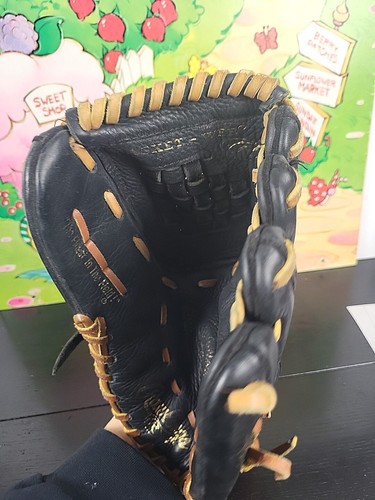 Rawlings Baseballhandschuh 12,5 links in. Schwarz braunes Leder PP125BT Vollleder - Bild 20 von 24