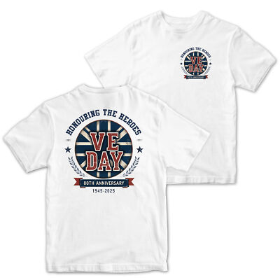 Honouring the Heroes VE Day Kinder T-Shirt 80th Anniversary Pocket and Back Print