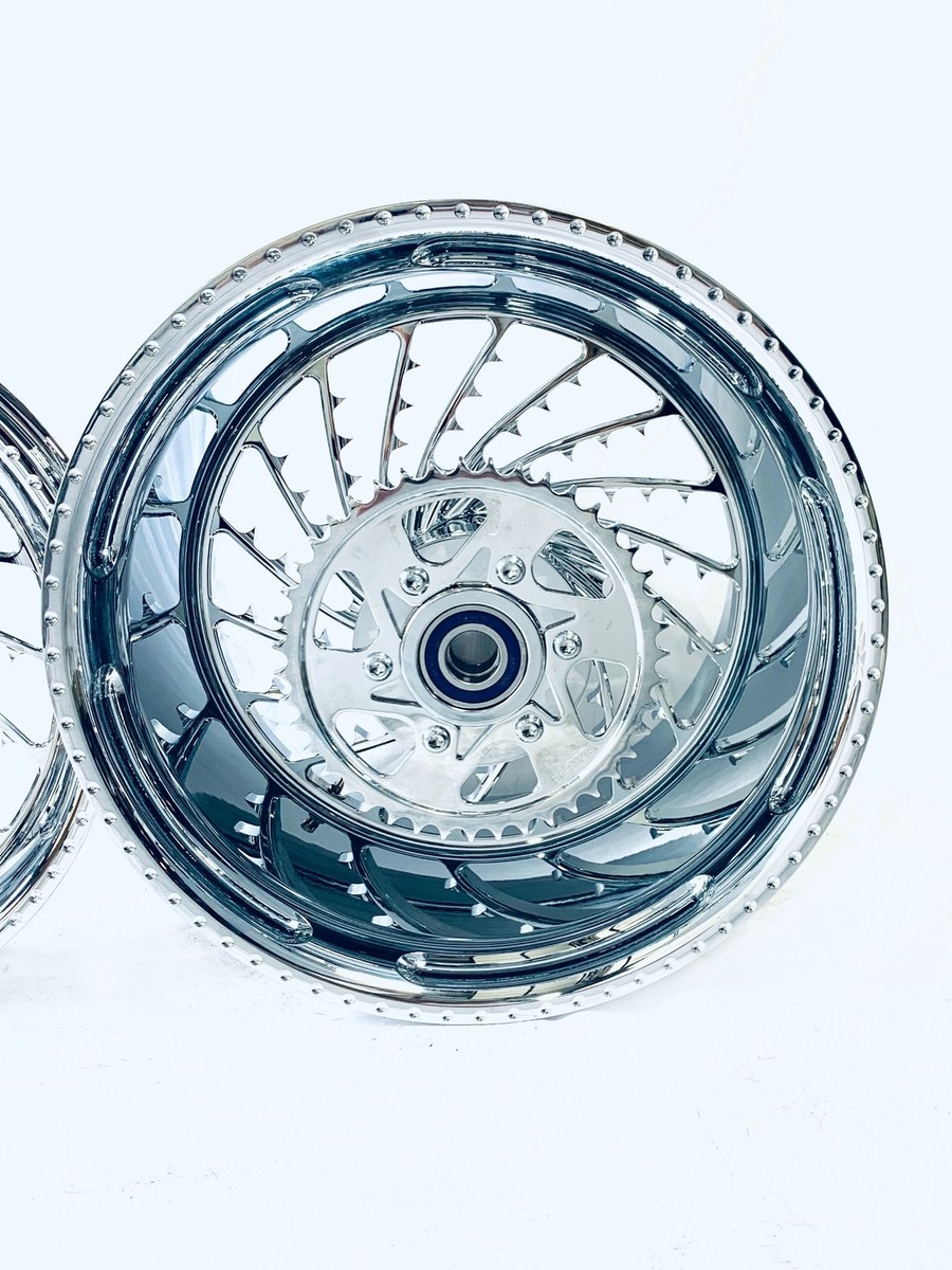 NINJA 300 FAT TIRE CHROME ICE WHEEL PACKAGE 2006-2011