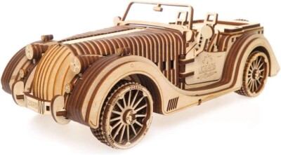 UGEARS VM-01 Roadster Vehicle   3D Wooden car DYI   Fun Projects for Adults  3D