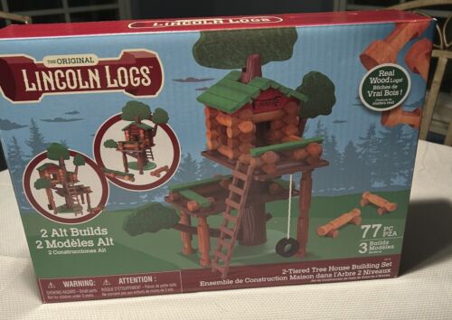Lincoln Logs 2 Tiered Tree House Building Set Educational Toy Excellent Cond