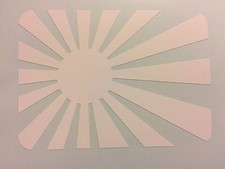 Jdm Rising Sun Japanese Flag Decal Sticker White Vinyl Car 4.15x 3 Die Cut