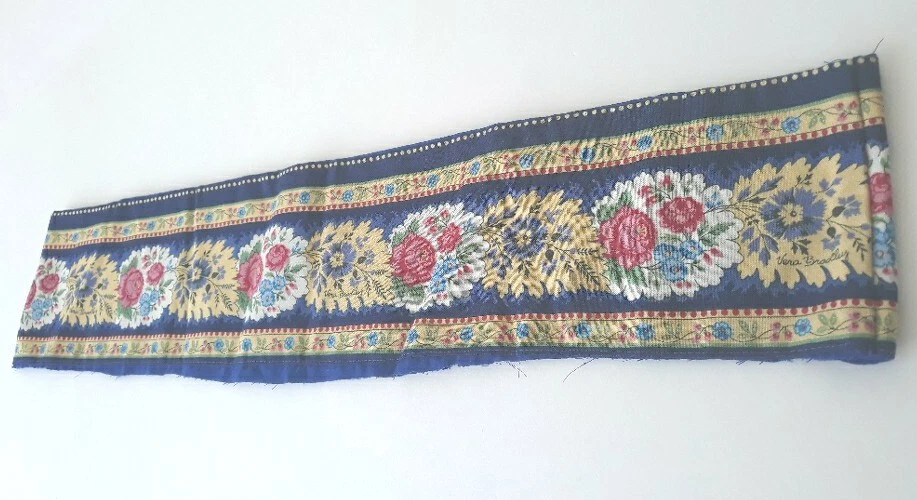 Vtg Vera Bradley Fabric Remnant Floral Edging Trim Crafts Decor Quilting - Image 2 of 4